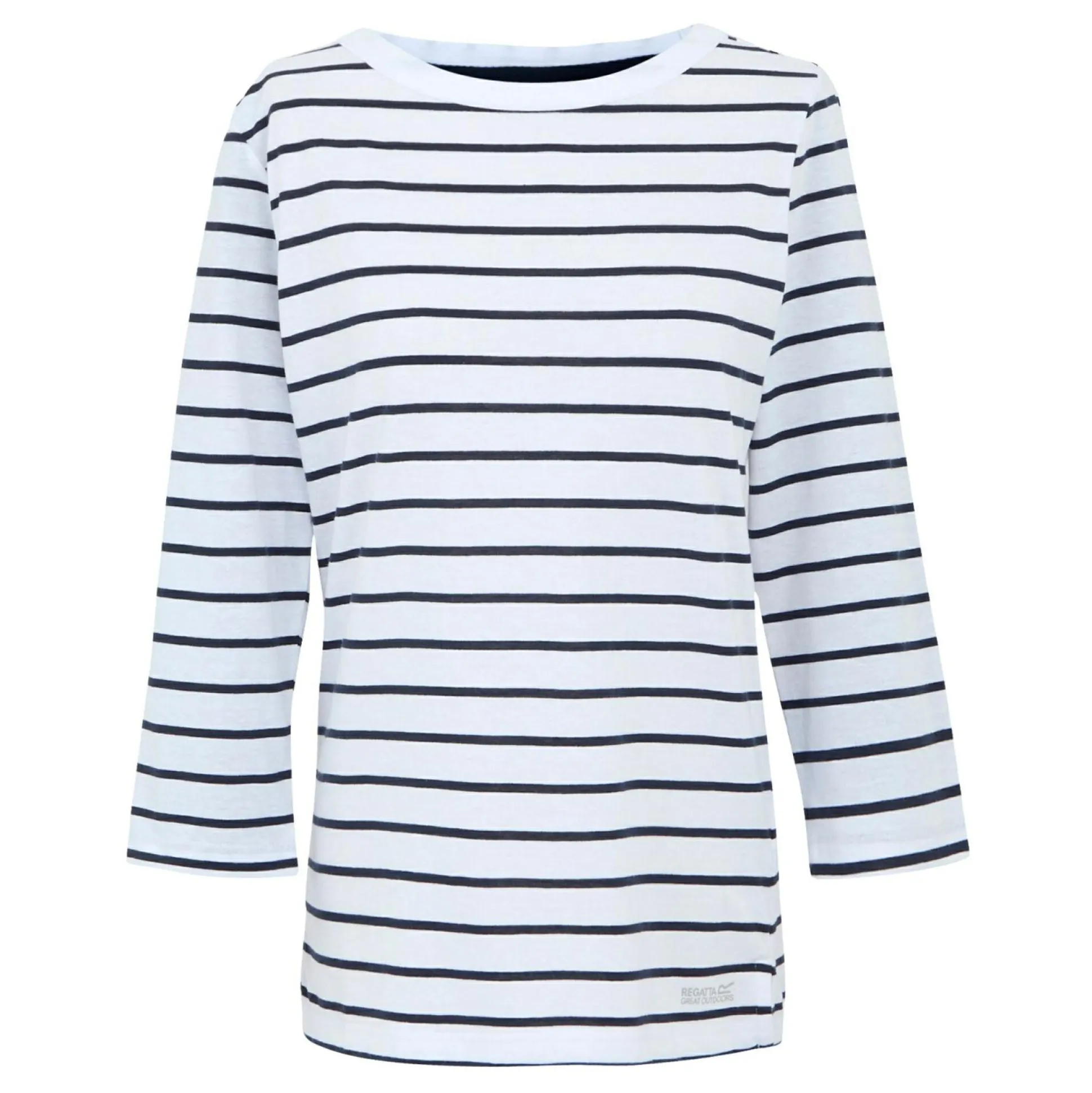 Women's Bayletta II 3/4 Sleeve Top | White Navy Stripe