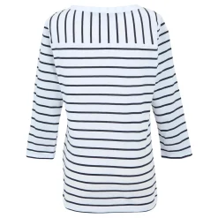 Women's Bayletta II 3/4 Sleeve Top | White Navy Stripe