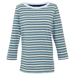 Women's Bayletta II 3/4 Sleeve Top  | White Multi Stripe