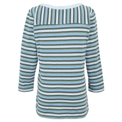 Women's Bayletta II 3/4 Sleeve Top  | White Multi Stripe