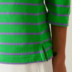 Women's Bayletta II 3/4 Sleeve Top | Island Green Paisley Purple Stripe