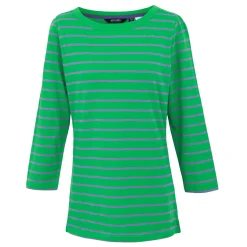 Women's Bayletta II 3/4 Sleeve Top | Island Green Paisley Purple Stripe