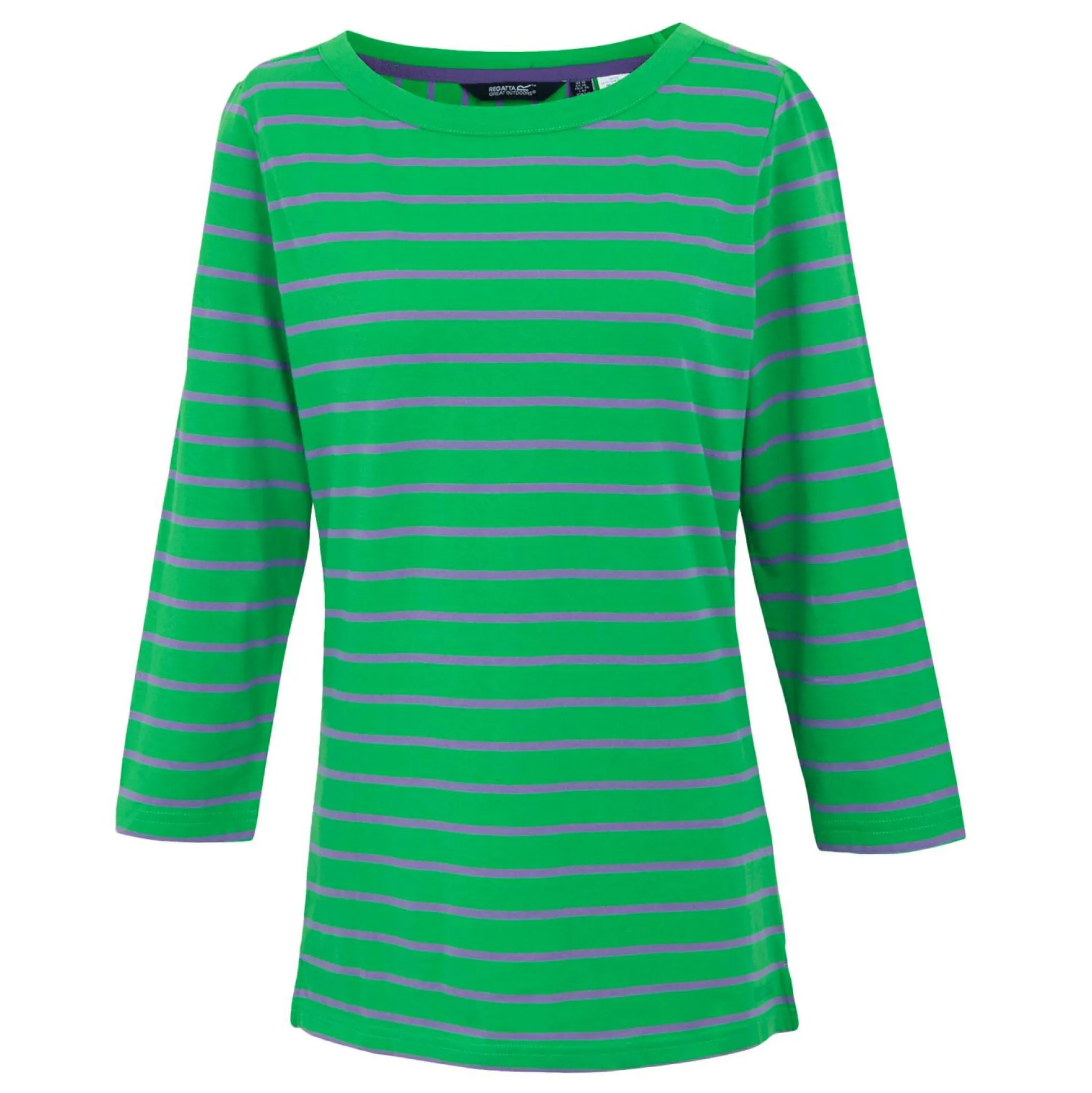 Women's Bayletta II 3/4 Sleeve Top | Island Green Paisley Purple Stripe