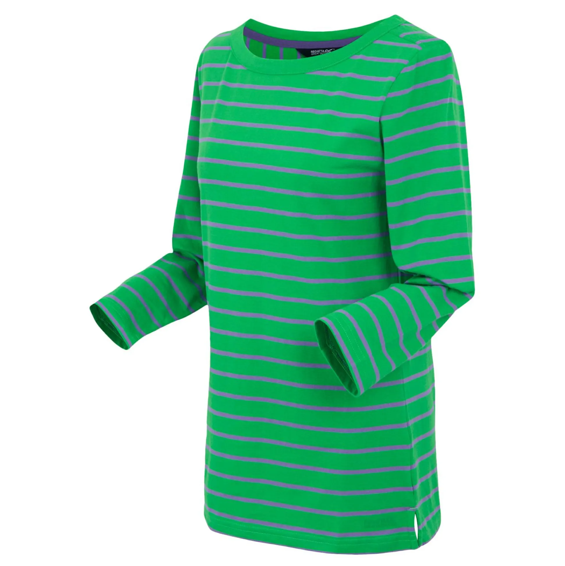 Women's Bayletta II 3/4 Sleeve Top | Island Green Paisley Purple Stripe