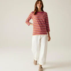 Women's Bayletta II 3/4 Sleeve Top | Pink Fusion Multi Stripe