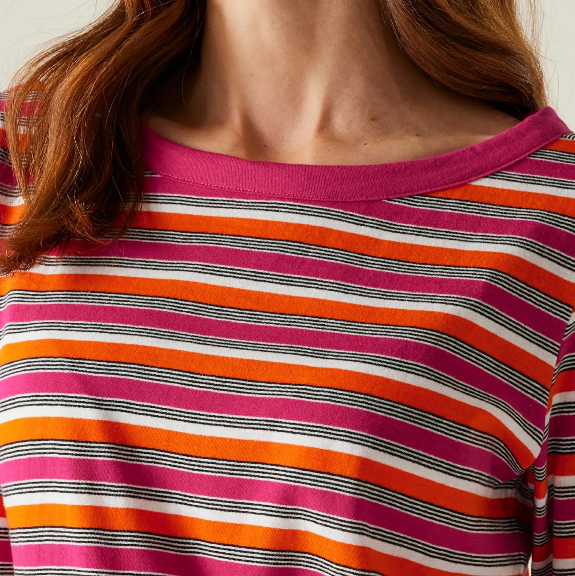 Women's Bayletta II 3/4 Sleeve Top | Pink Fusion Multi Stripe