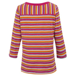 Women's Bayletta II 3/4 Sleeve Top | Pink Fusion Multi Stripe