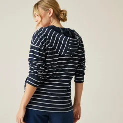 Women's Bayletta II Full Zip Hoody | Navy White Stripe