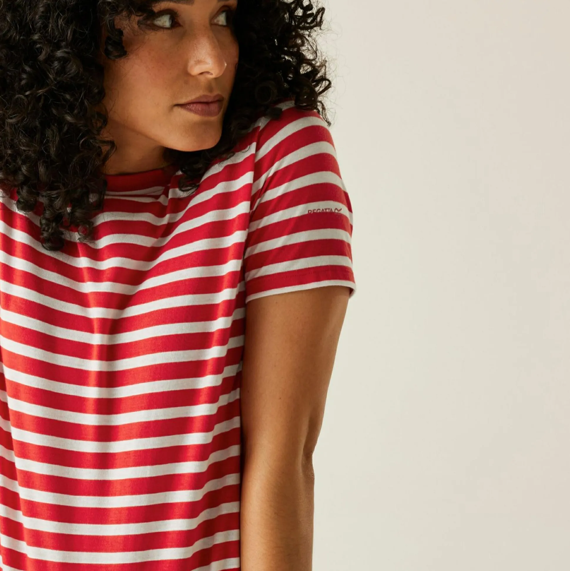 Women's Bayletta Short Sleeve T-Shirt | High Risk Red White Stripe