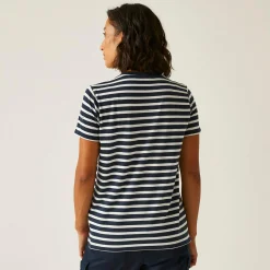 Women's Bayletta Short Sleeve T-Shirt | Navy White Stripe
