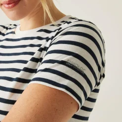 Women's Bayletta Short Sleeve T-Shirt | White Navy Stripe