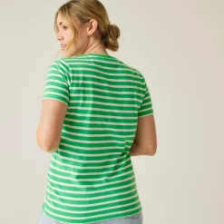 Women's Bayletta Short Sleeve T-Shirt | Island Green White Stripe