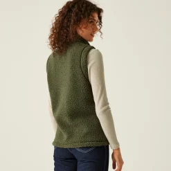 Women's Calmry Borg Fleece Gilet | Dark Khaki
