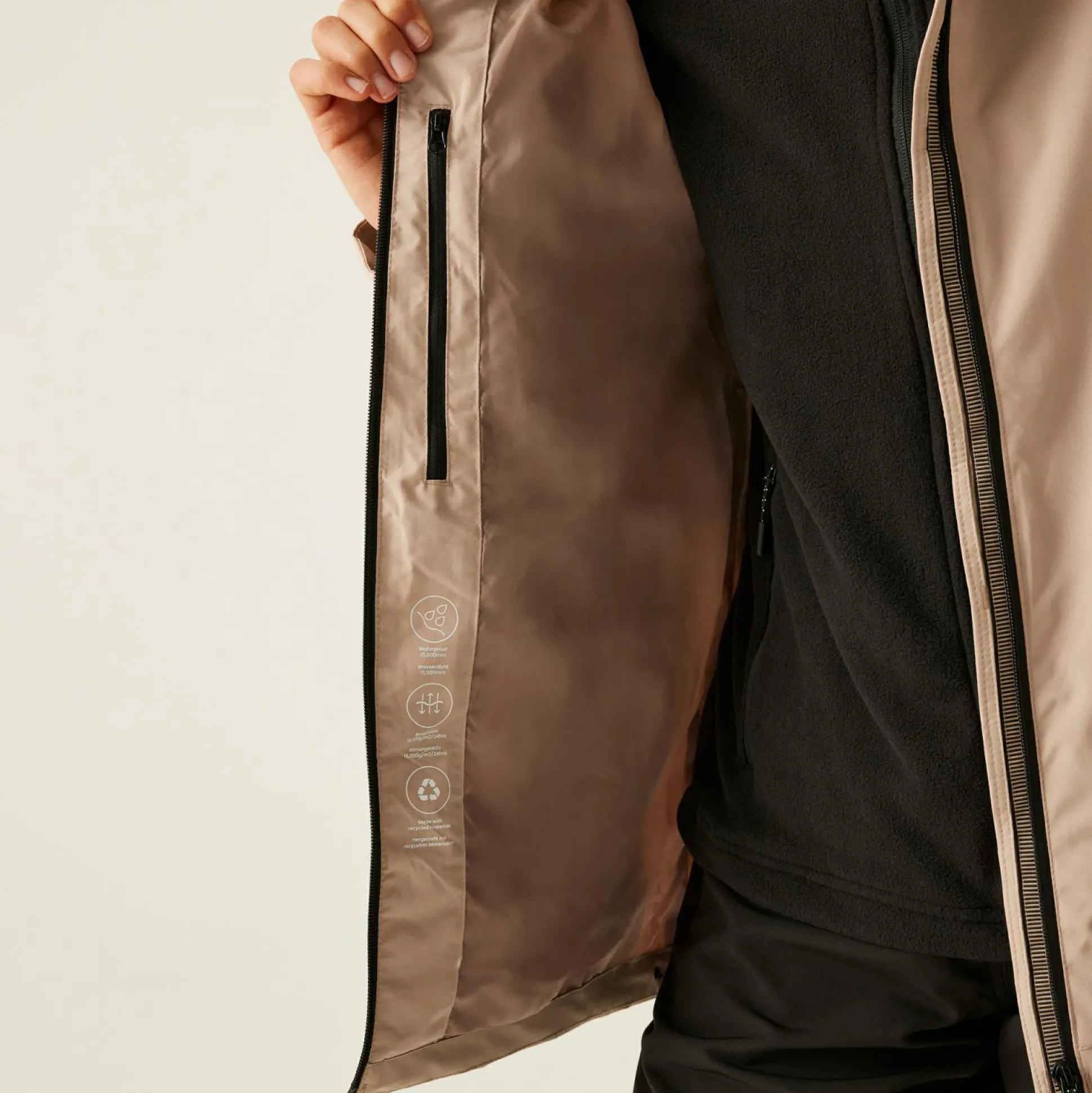 Women's Coriver 3-in-1 Jacket | Warm Taupe Black Inner