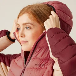 Women's Dalent Quilted Hooded Jacket | Rumba Red Mineral Red
