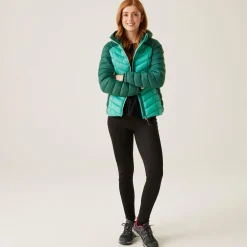 Women's Dalent Quilted Hooded Jacket | Rain Forest Dusty Green