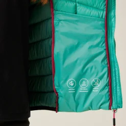 Women's Dalent Quilted Hooded Jacket | Rain Forest Dusty Green