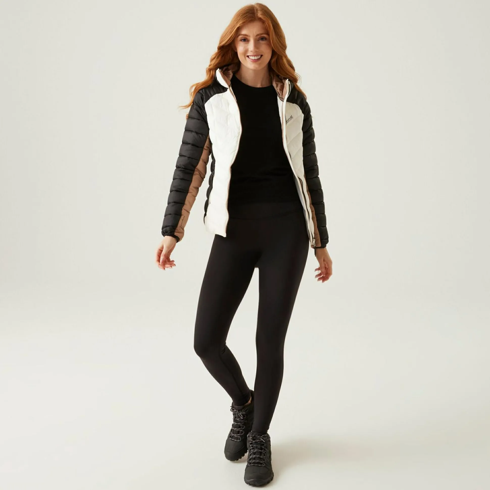 Women's Dalent Quilted Hooded Jacket | Black Blanc De Blanc