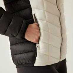 Women's Dalent Quilted Hooded Jacket | Black Blanc De Blanc