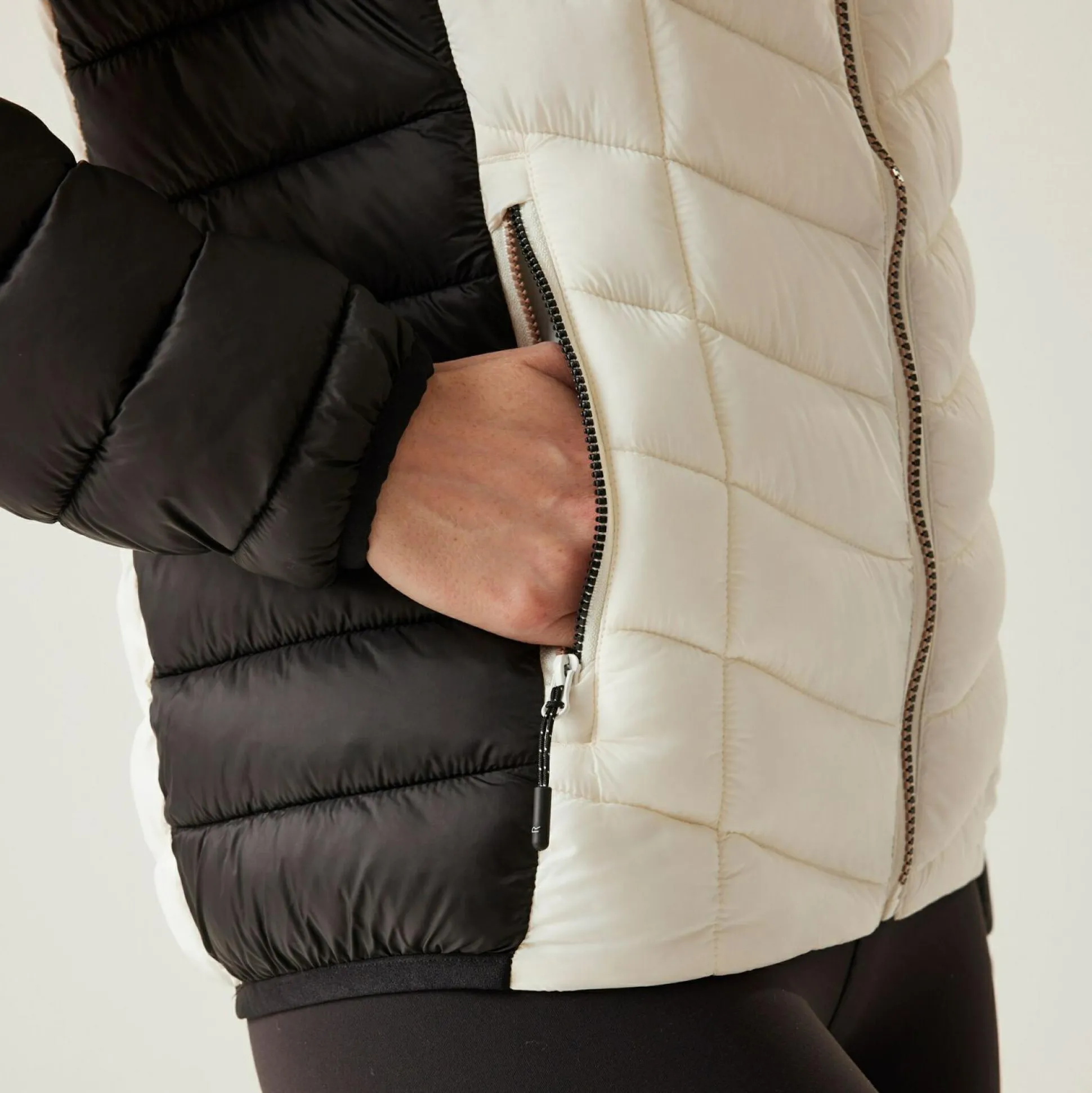 Women's Dalent Quilted Hooded Jacket | Black Blanc De Blanc