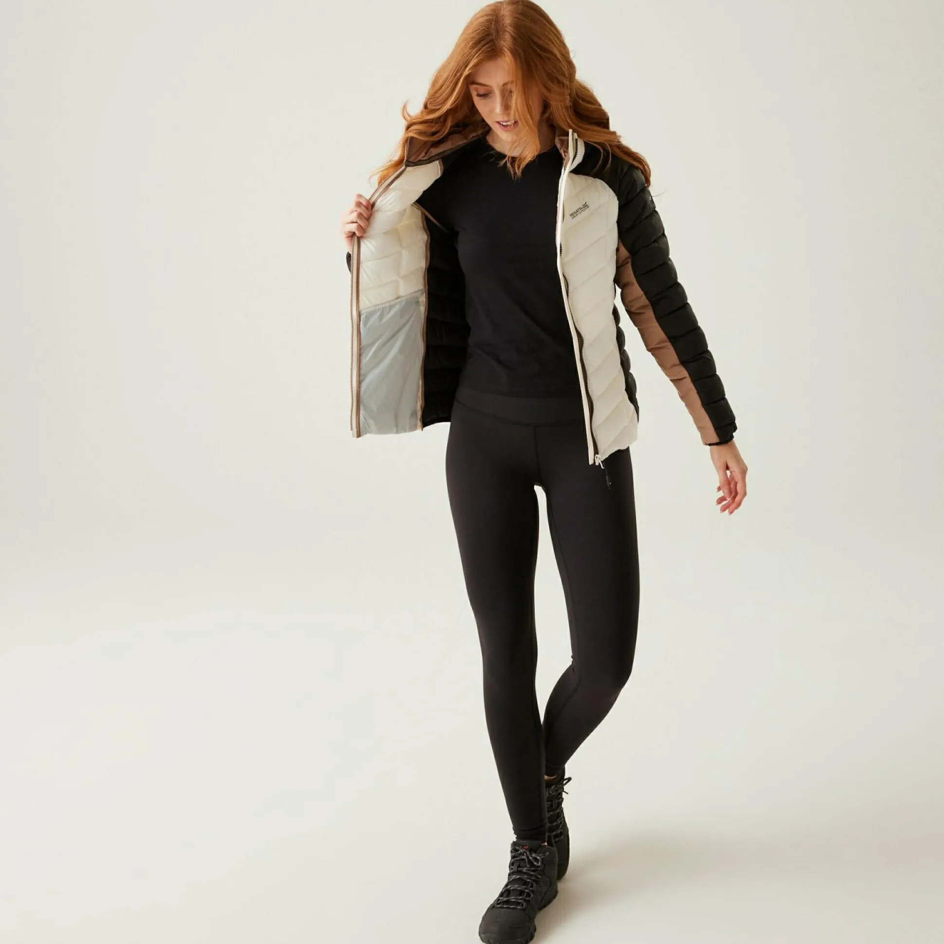 Women's Dalent Quilted Hooded Jacket | Black Blanc De Blanc