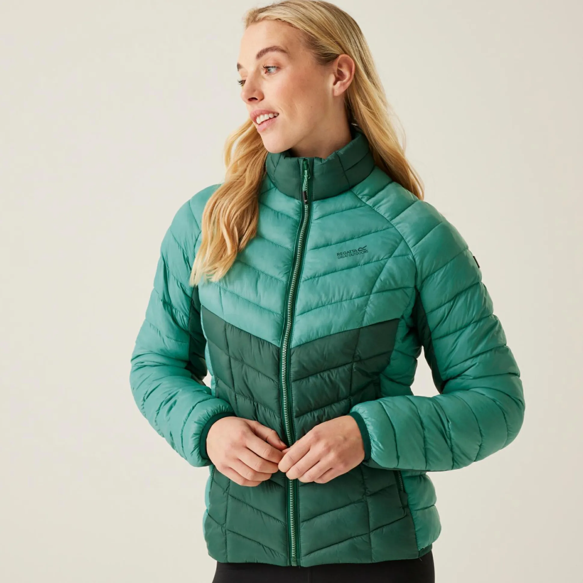 Women's Dalent Quilted Jacket | Dusty Green Rain Forest Green