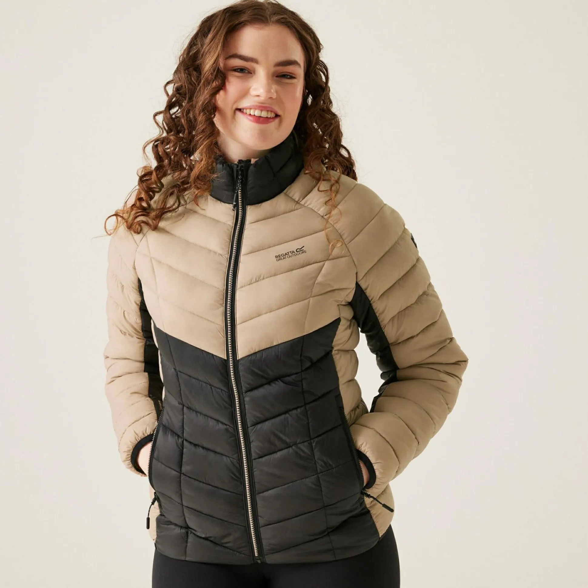 Women's Dalent Quilted Jacket | Warm Taupe Black