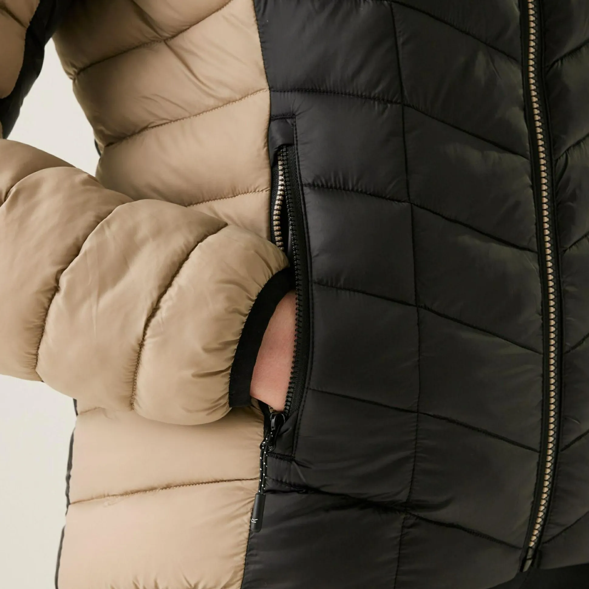 Women's Dalent Quilted Jacket | Warm Taupe Black