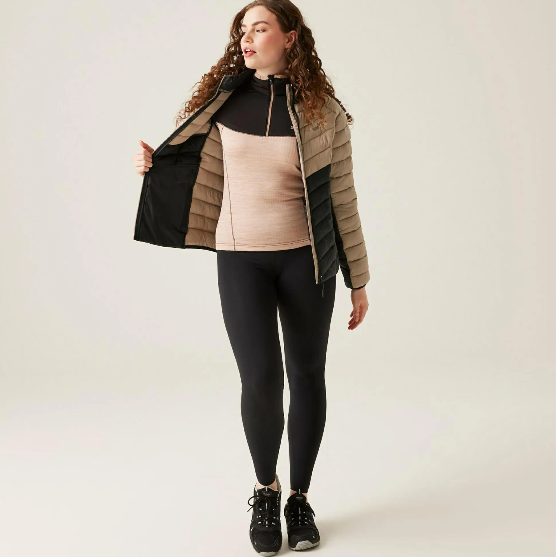 Women's Dalent Quilted Jacket | Warm Taupe Black