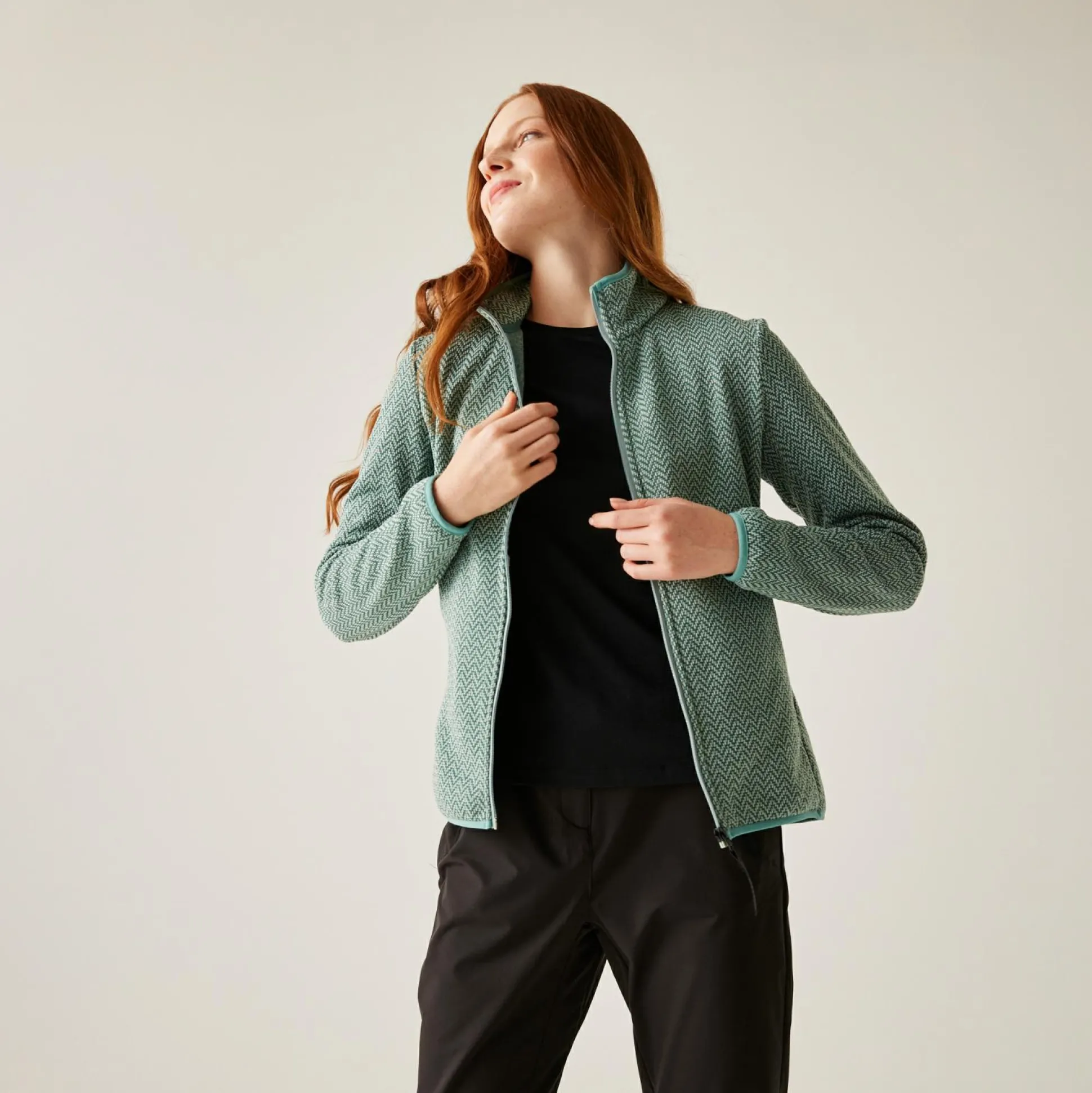 Women's Elzie Full Zip Fleece | Green Haze