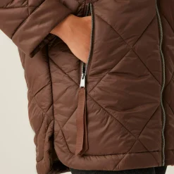 Women's Emila Quilted Jacket | Dark BrownWarm Taupe