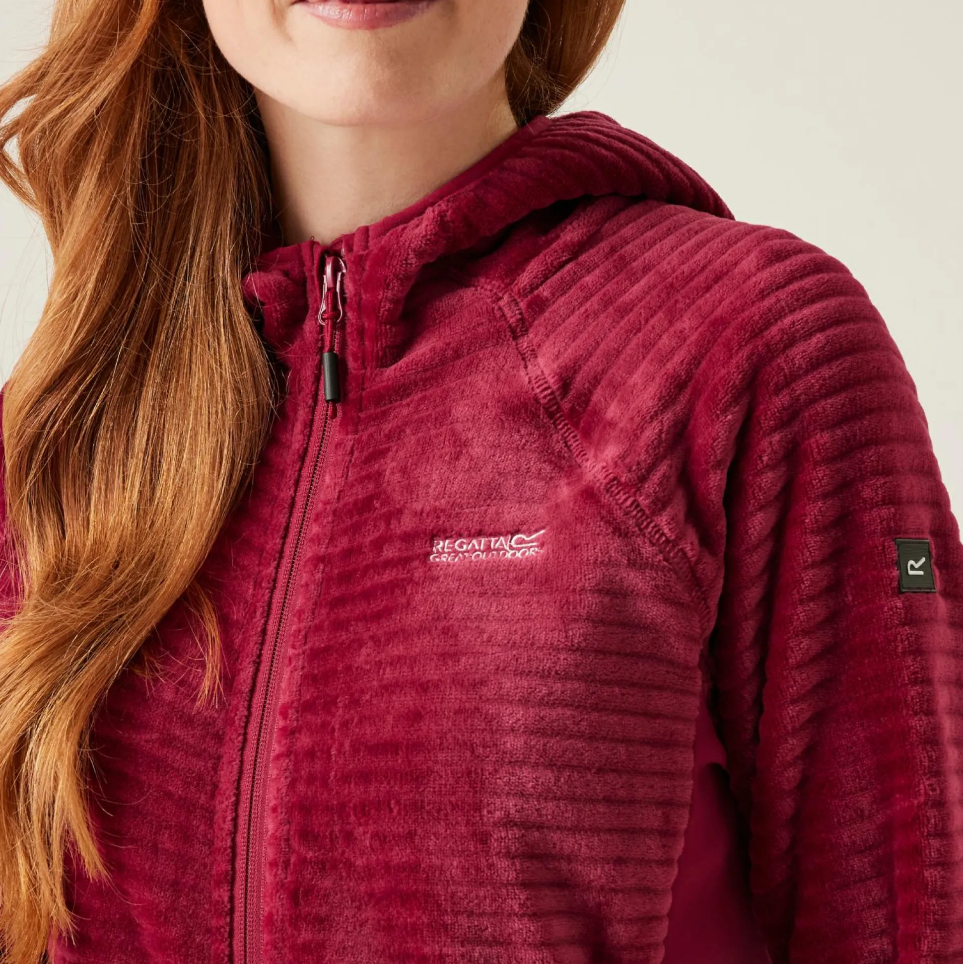 Women's Endra Hooded Fleece | Rumba Red