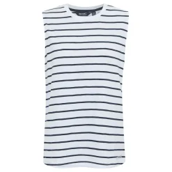Women's Fariene Sleeveless Top | White Navy Stripe
