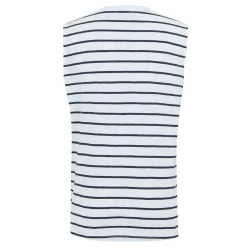 Women's Fariene Sleeveless Top | White Navy Stripe