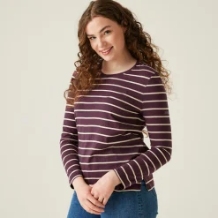 Women's Federica II Long Sleeved T-Shirt | Deep Plum Light Vanilla