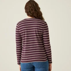 Women's Federica II Long Sleeved T-Shirt | Deep Plum Light Vanilla