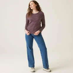 Women's Federica II Long Sleeved T-Shirt | Deep Plum Light Vanilla