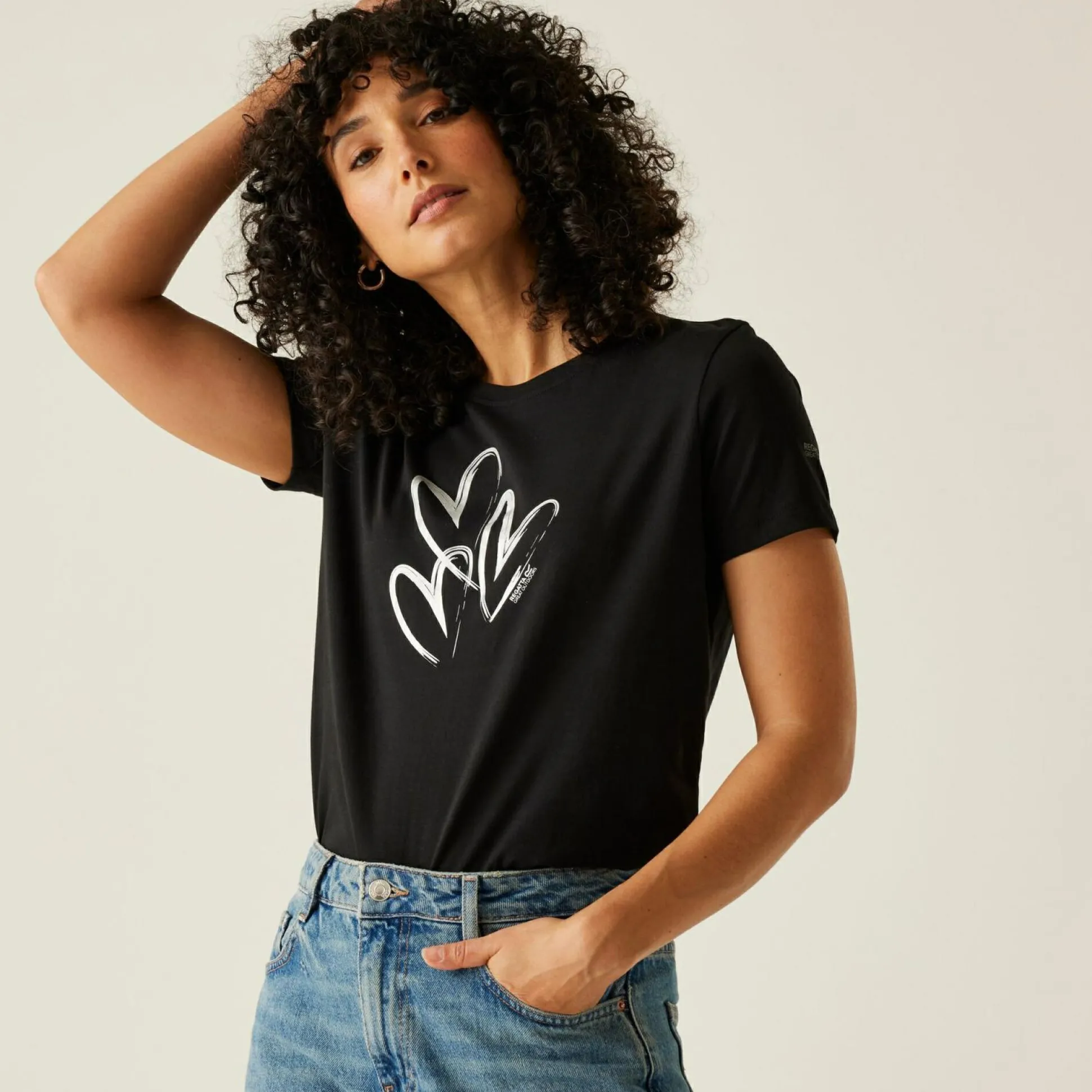 Women's Filandra VX T-Shirt | Black Foil Heart