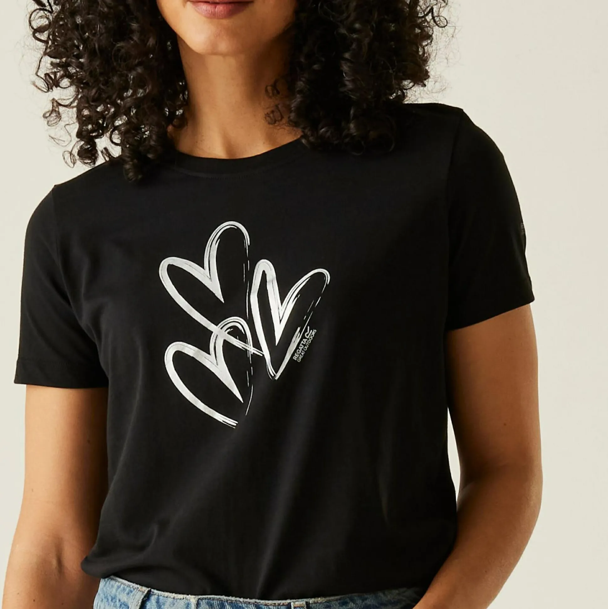 Women's Filandra VX T-Shirt | Black Foil Heart