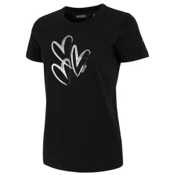 Women's Filandra VX T-Shirt | Black Foil Heart