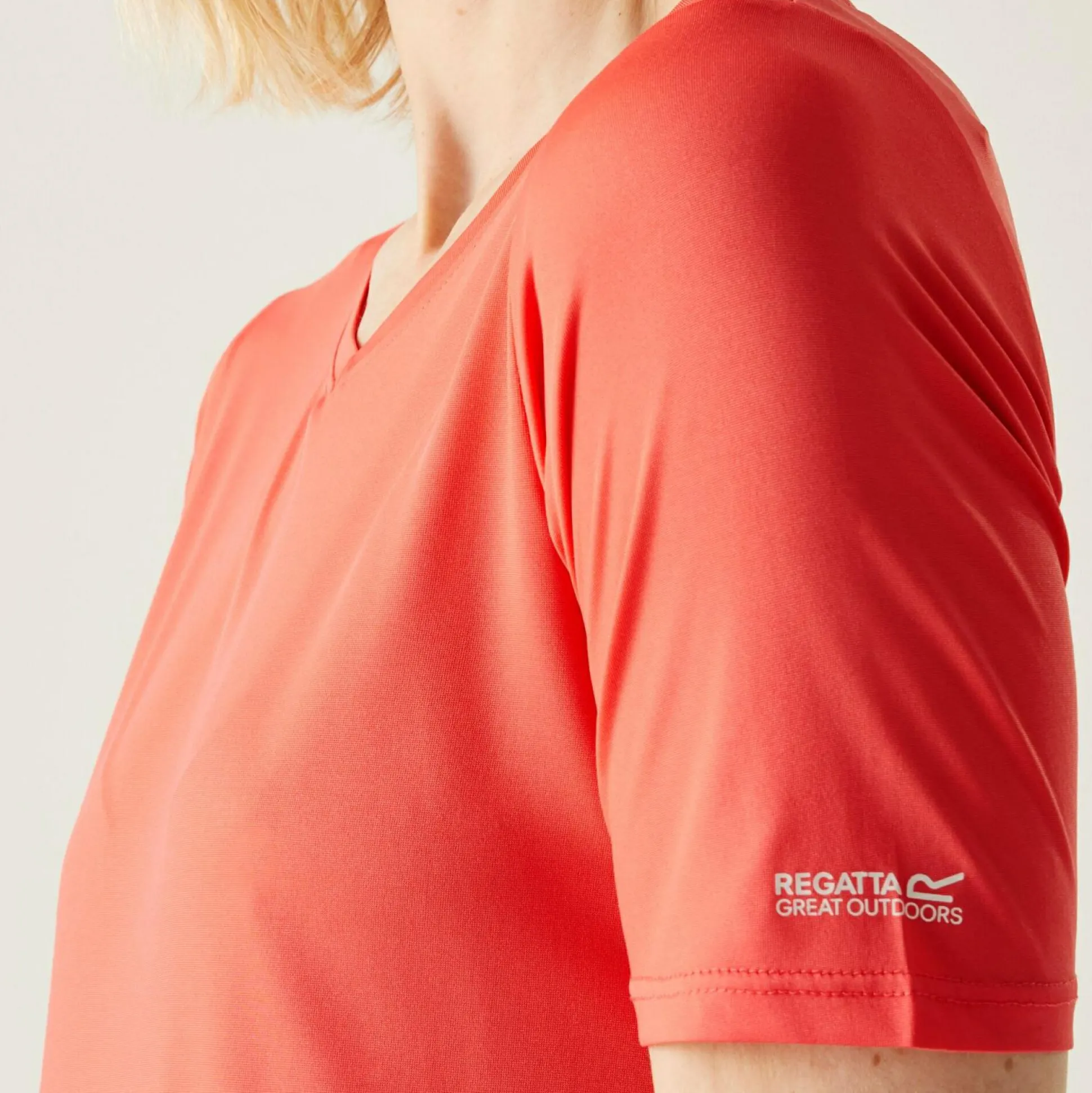 Women's Fingal II V-Neck T-Shirt | Peach Bloom