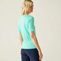 Women's Fingal II V-Neck T-Shirt | Aruba Blue