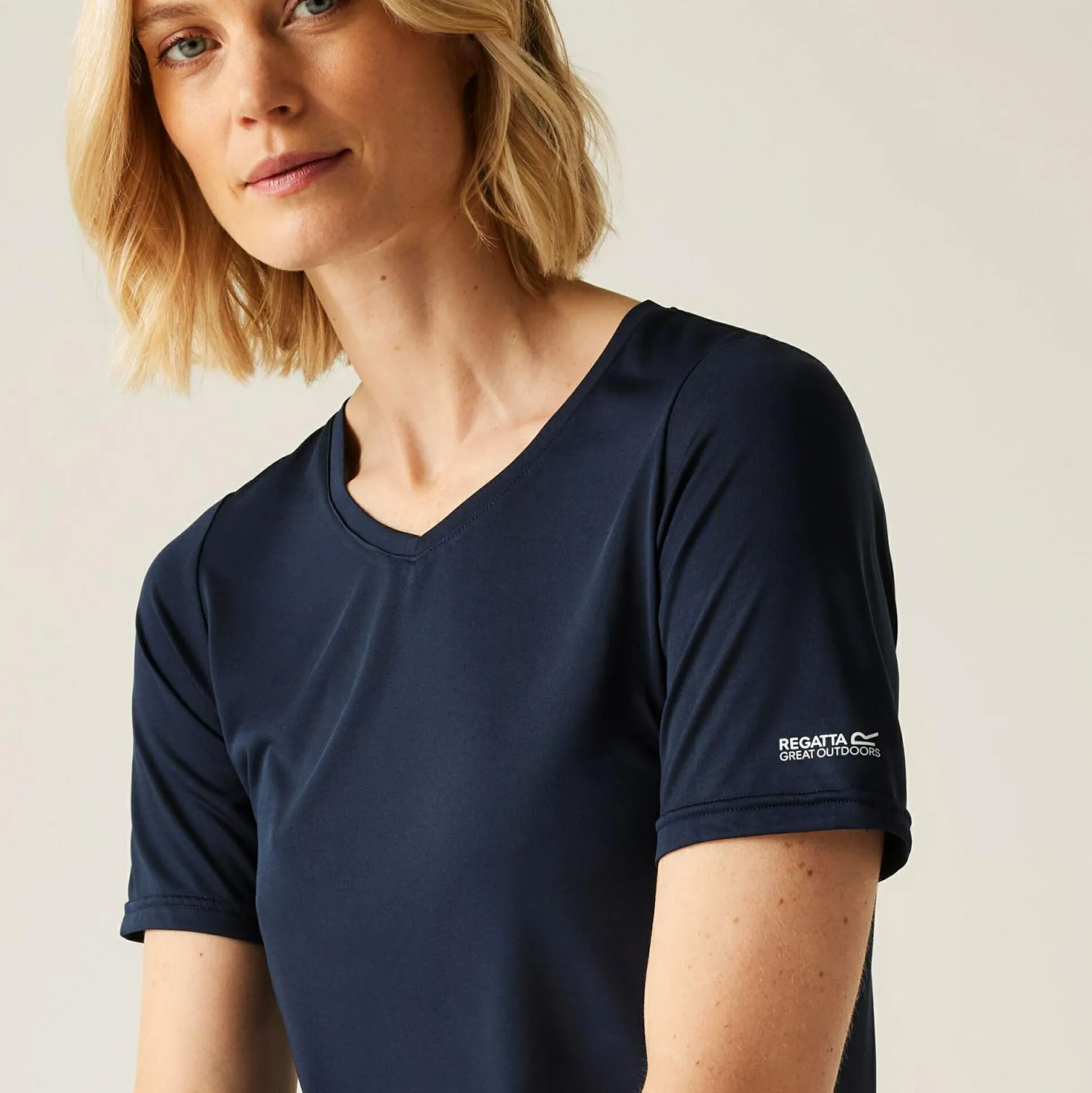 Women's Fingal II V-Neck T-Shirt | Navy