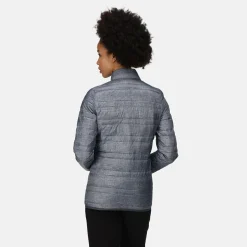 Women's Firedown Baffled Quilted Jacket | Grey Marl Black