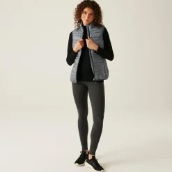 Womens Firedown Down-Touch Insulated Bodywarmer | Grey Marl Black