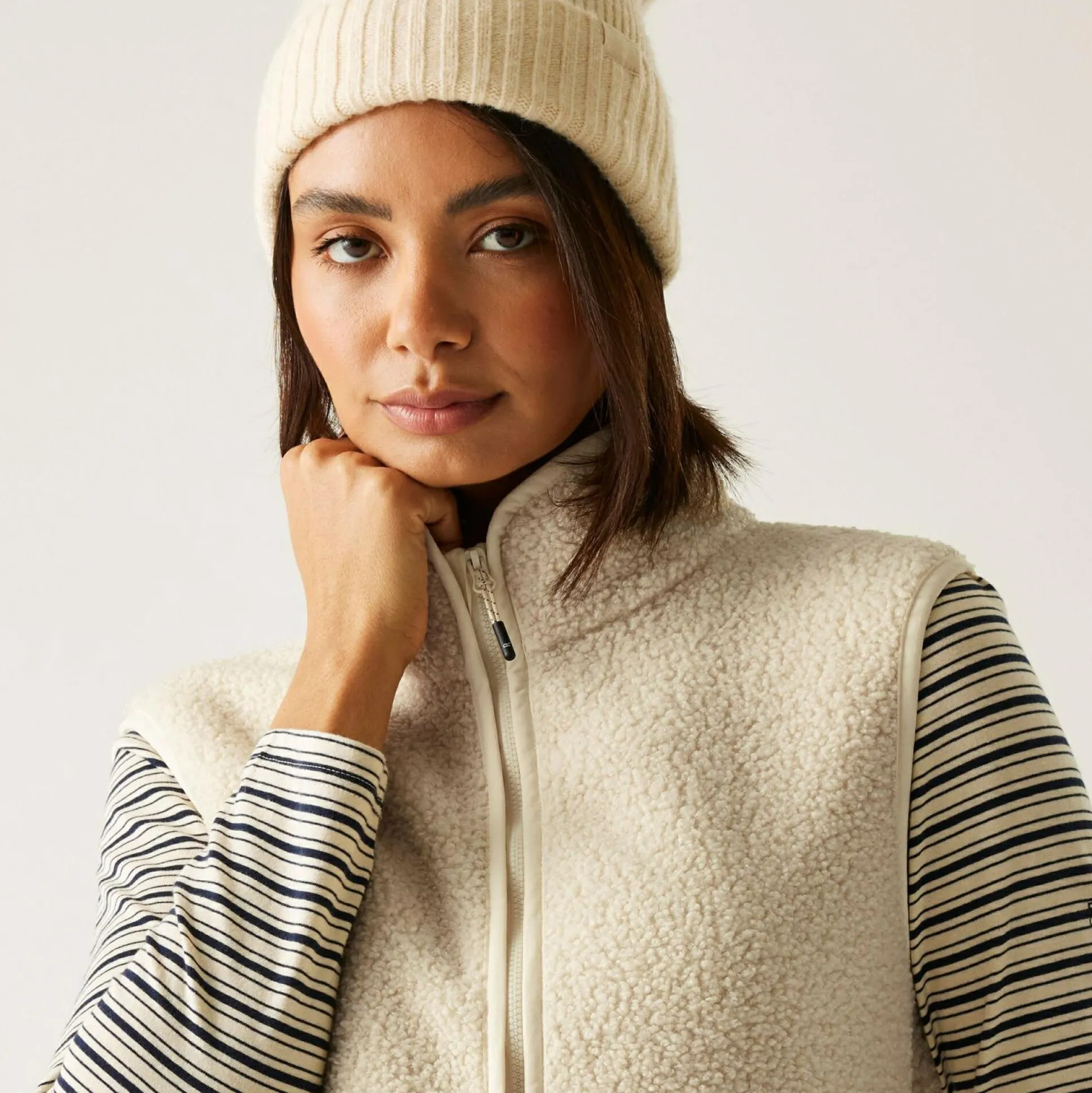 Women's Frankie Borg Bodywarmer | Light Vanilla