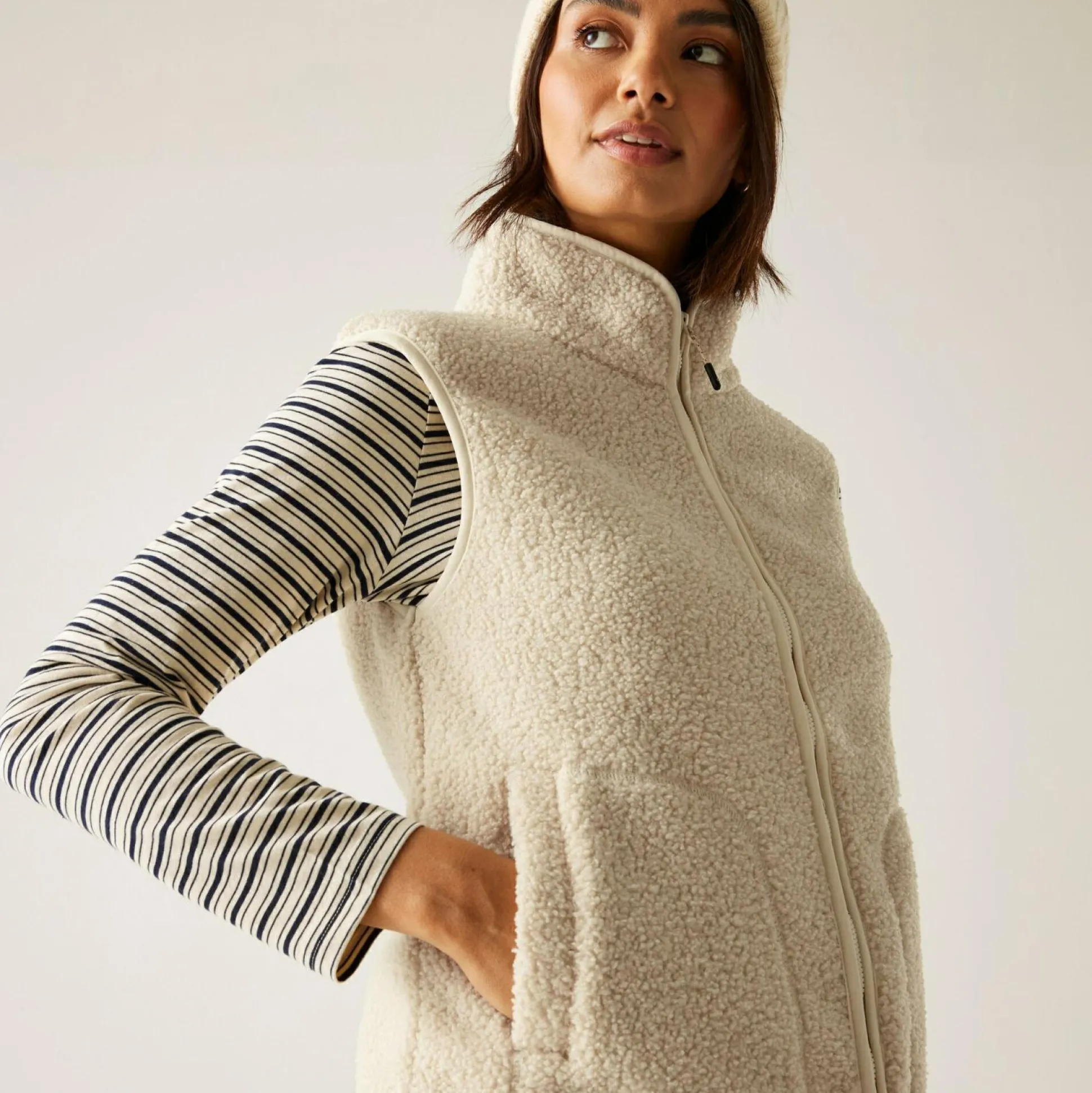Women's Frankie Borg Bodywarmer | Light Vanilla