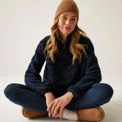 Women's Frankie Borg Half Zip Fleece | Navy Blue