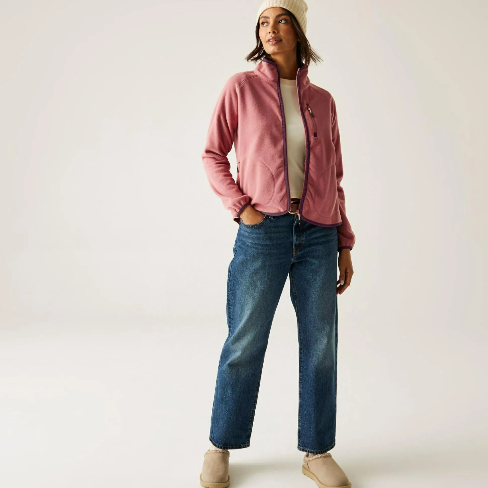 Women's Frankie Full Zip Fleece | Dusty Rose