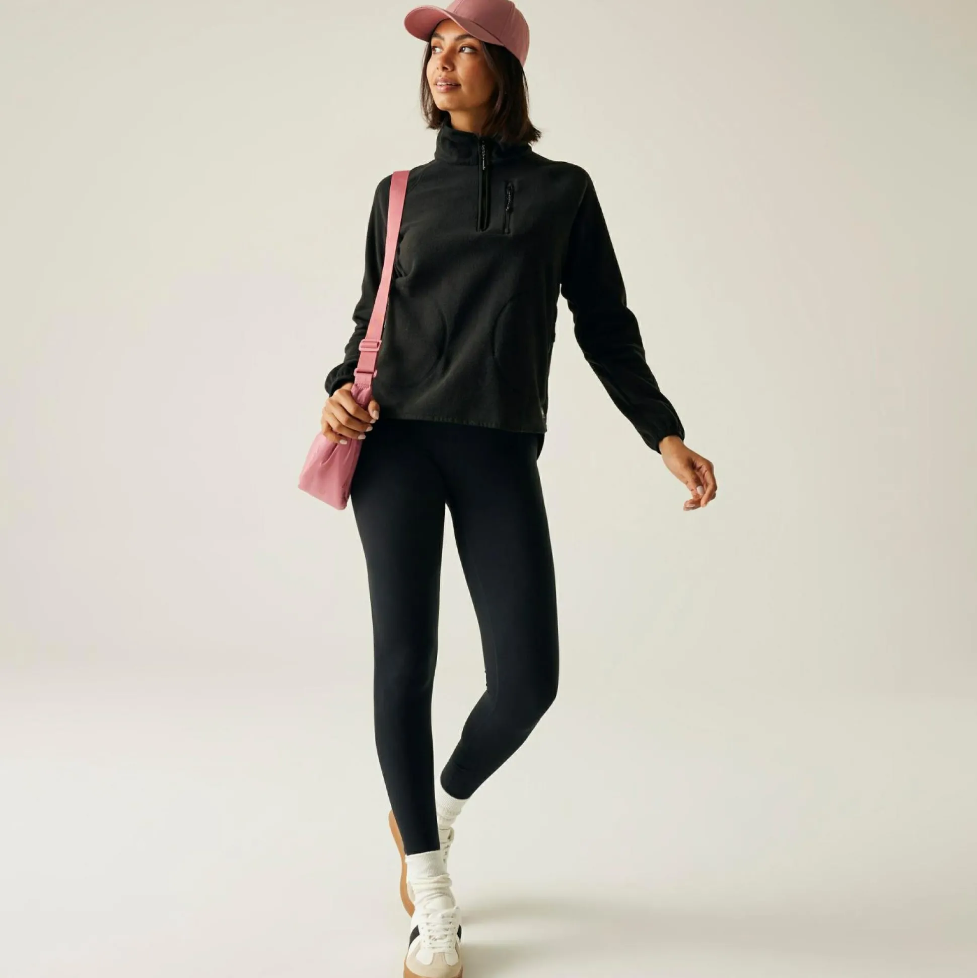 Women's Frankie Half Zip Fleece | Black